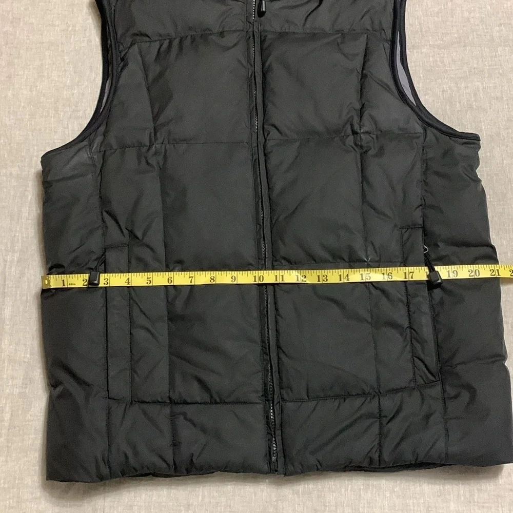 Eddie Bauer Men's Premium Goose Down Black Small Puffer Zip-Up Vest Gorpcore